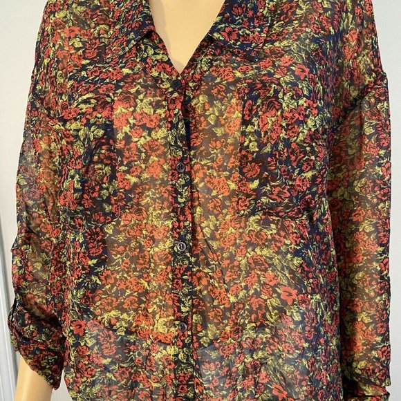 Free People XSmall Women's Top Summer Floral Print - Picture 8 of 9